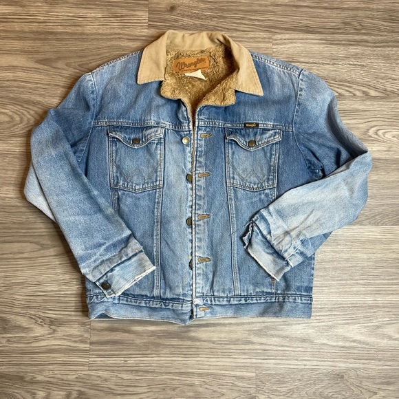 Wrangler Other - 70s vintage Wrangler denim Sherpa jacket